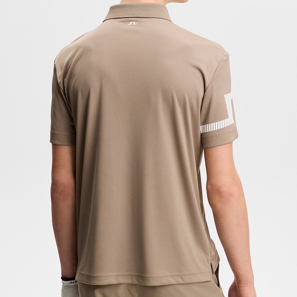 J.Lindeberg Golf Shirt - Heath Regular Fit - Brindle SS26