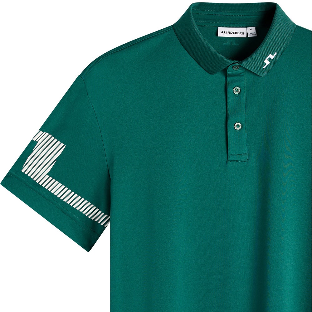 J.Lindeberg Golf Shirt - Heath Regular Fit - Forest Biome AW26