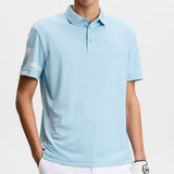 J.Lindeberg Golf Shirt - Heath Regular Fit - Forget-Me-Not SS26