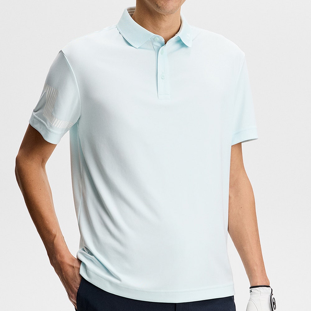 J.Lindeberg Golf Shirt - Heath Regular Fit - Sky Light SS26