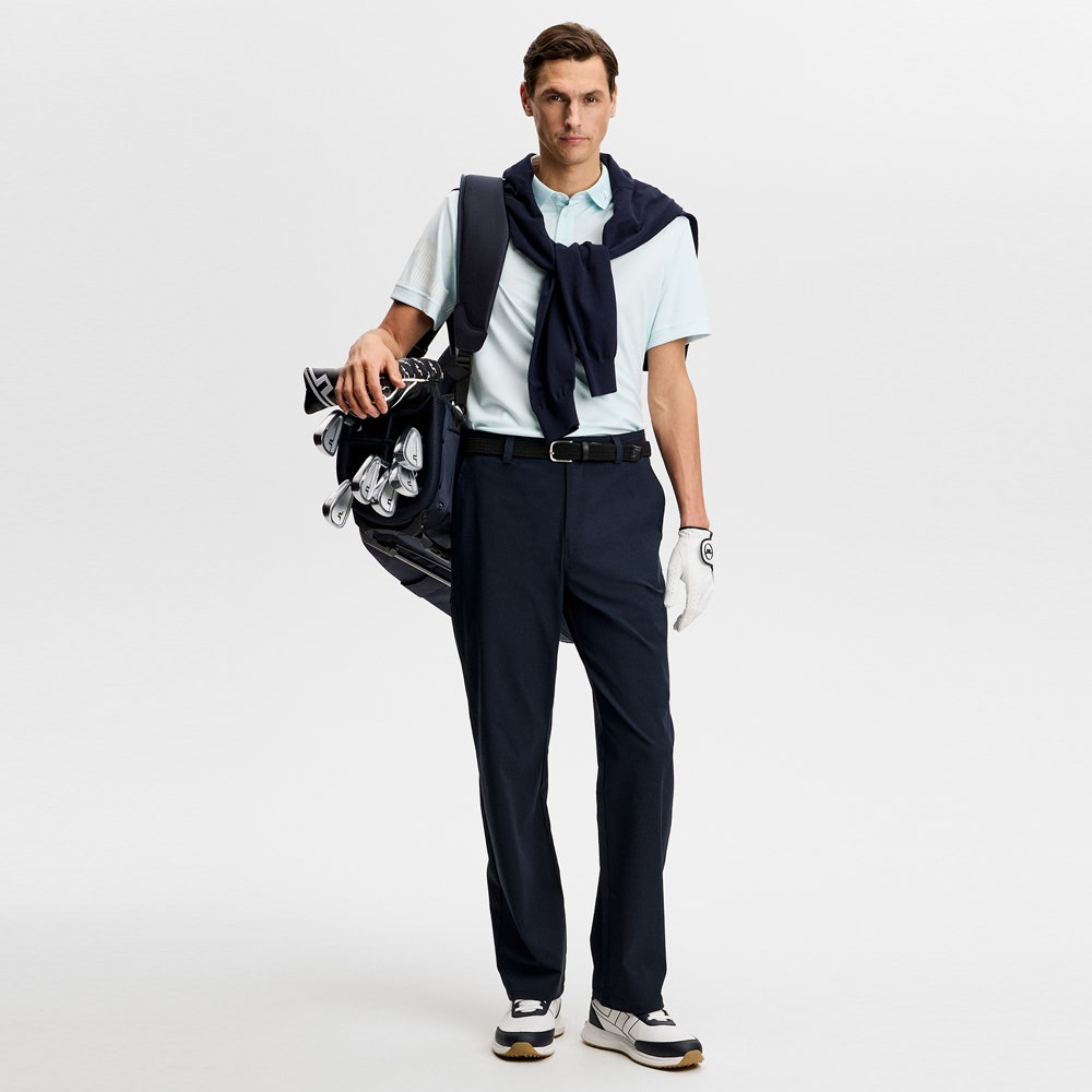 J.Lindeberg Golf Shirt - Heath Regular Fit - Sky Light SS26