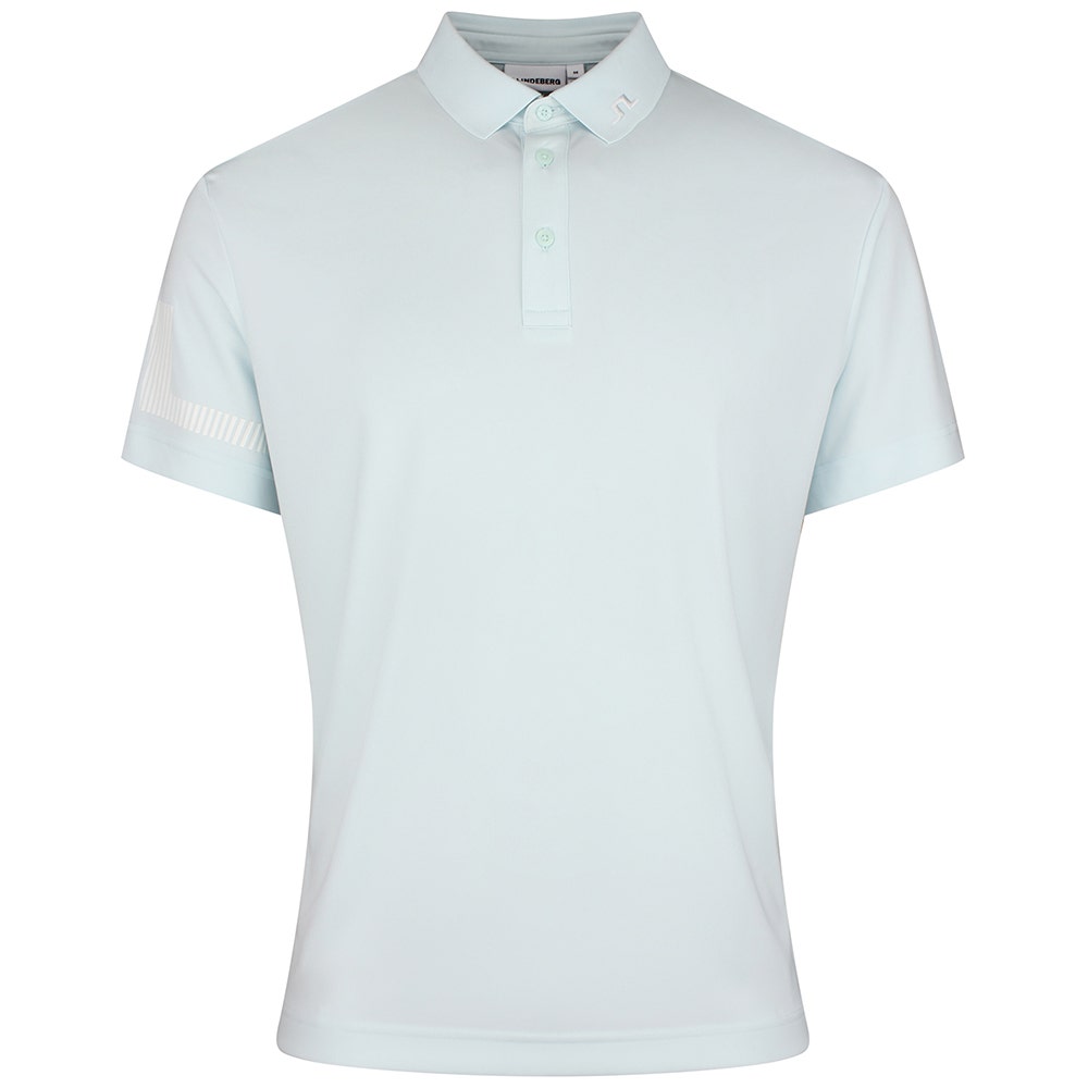 J.Lindeberg Golf Shirt - Heath Regular Fit - Sky Light SS26