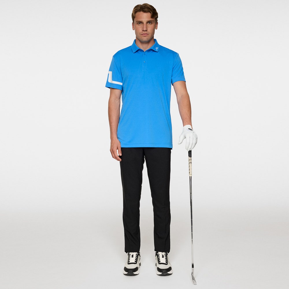 J.Lindeberg Golf Shirt - Heath Regular Fit - Sonic Blue AW25
