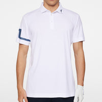 J.Lindeberg Golf Shirt - Heath Regular Fit - White AW25