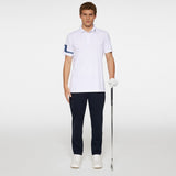 J.Lindeberg Golf Shirt - Heath Regular Fit - White AW25