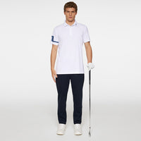 J.Lindeberg Golf Shirt - Heath Regular Fit - White AW25