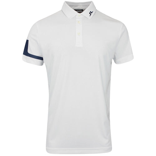 J.Lindeberg Golf Shirt - Heath Regular Fit - White AW25