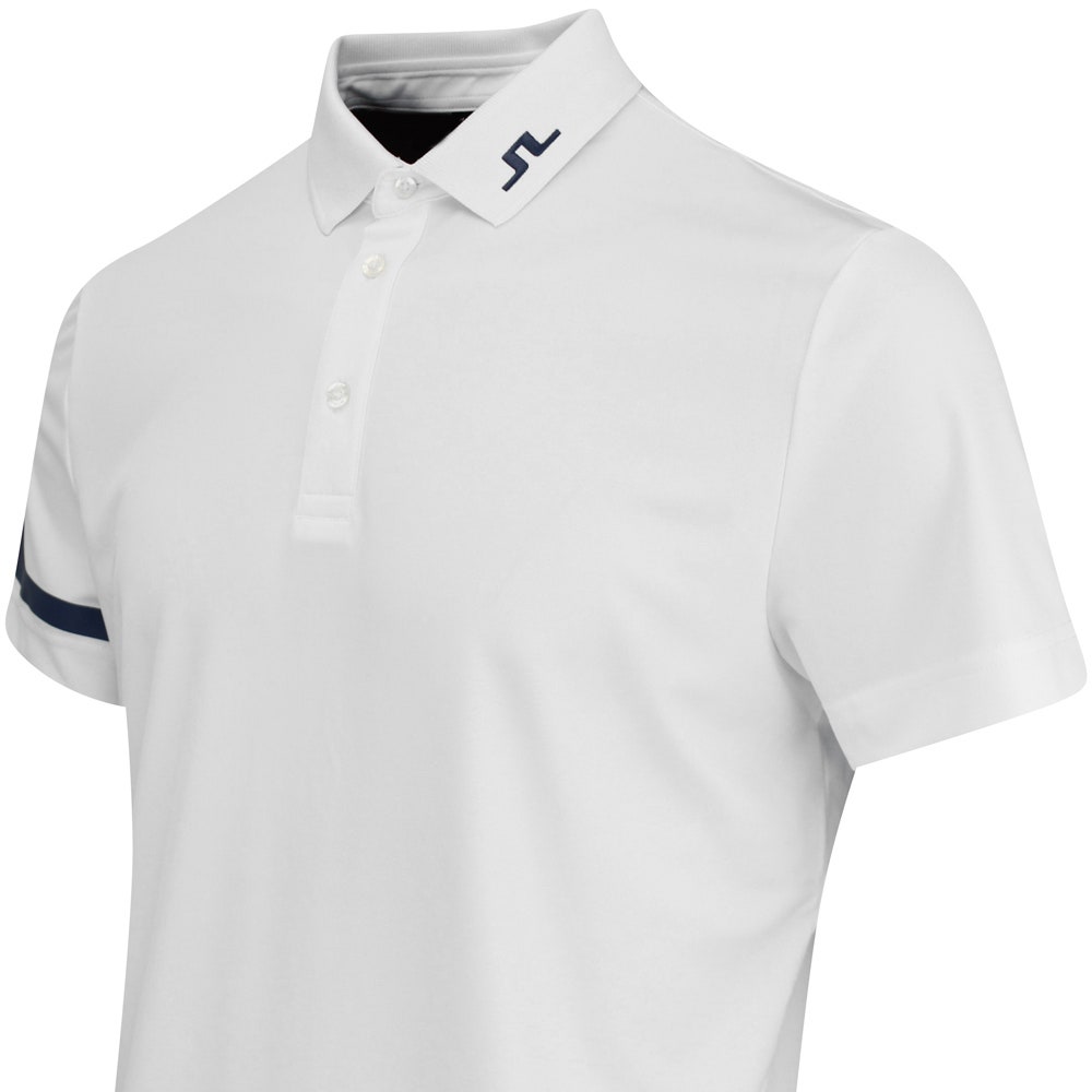 J.Lindeberg Golf Shirt - Heath Regular Fit - White AW25