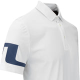 J.Lindeberg Golf Shirt - Heath Regular Fit - White AW25