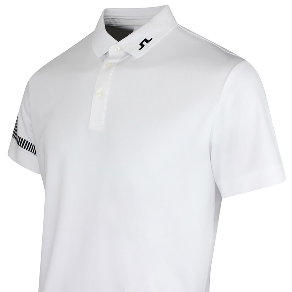 J.Lindeberg Golf Shirt - Heath Regular Fit - White SS26