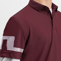J.Lindeberg Golf Shirt - Heath Regular Fit - Winetasting AW26