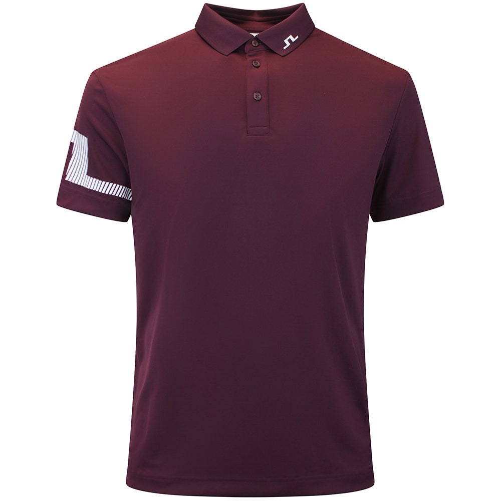 J.Lindeberg Golf Shirt - Heath Regular Fit - Winetasting AW26