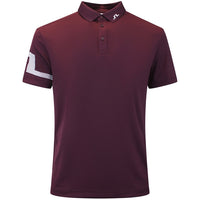 J.Lindeberg Golf Shirt - Heath Regular Fit - Winetasting AW26