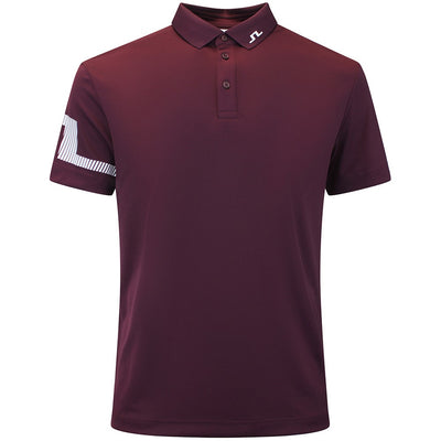 J.Lindeberg Golf Shirt - Heath Regular Fit - Winetasting AW26