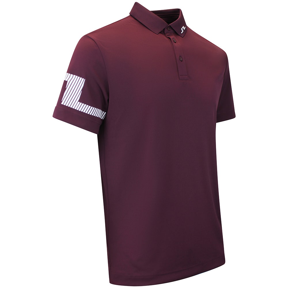J.Lindeberg Golf Shirt - Heath Regular Fit - Winetasting AW26