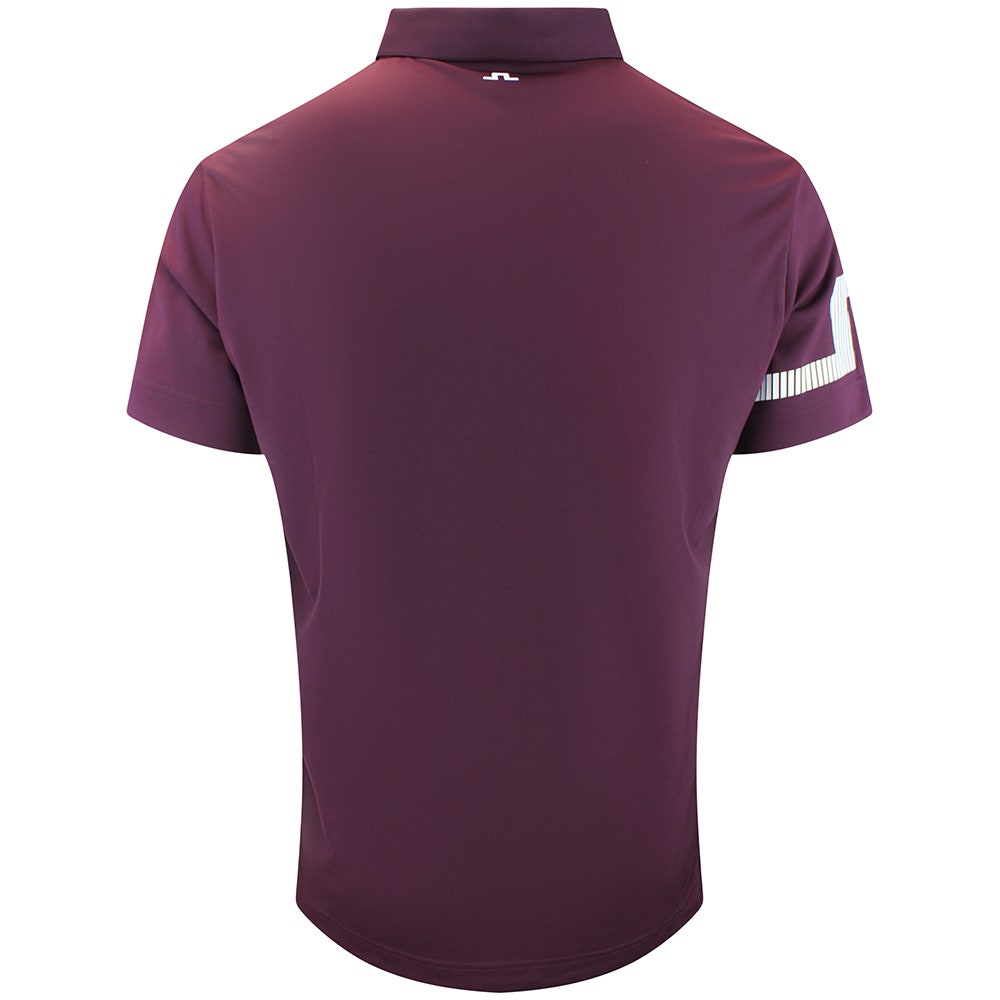 J.Lindeberg Golf Shirt - Heath Regular Fit - Winetasting AW26