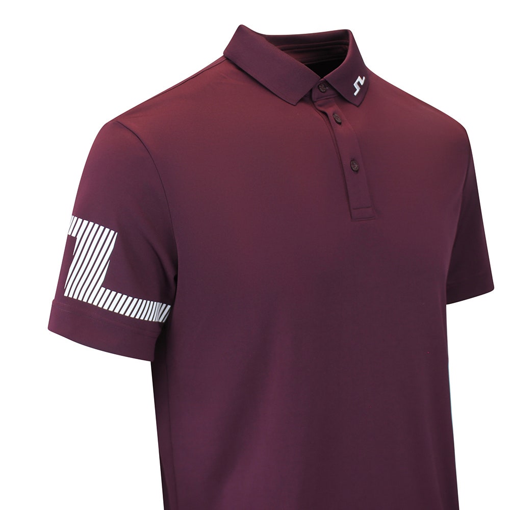 J.Lindeberg Golf Shirt - Heath Regular Fit - Winetasting AW26