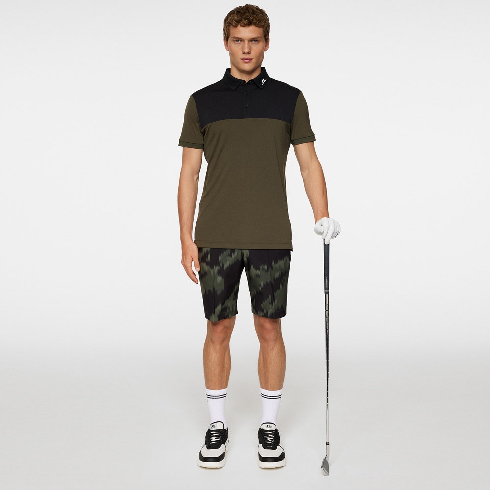 J.Lindeberg Golf Shirt - Jeff Regular Fit - Forest Green AW25