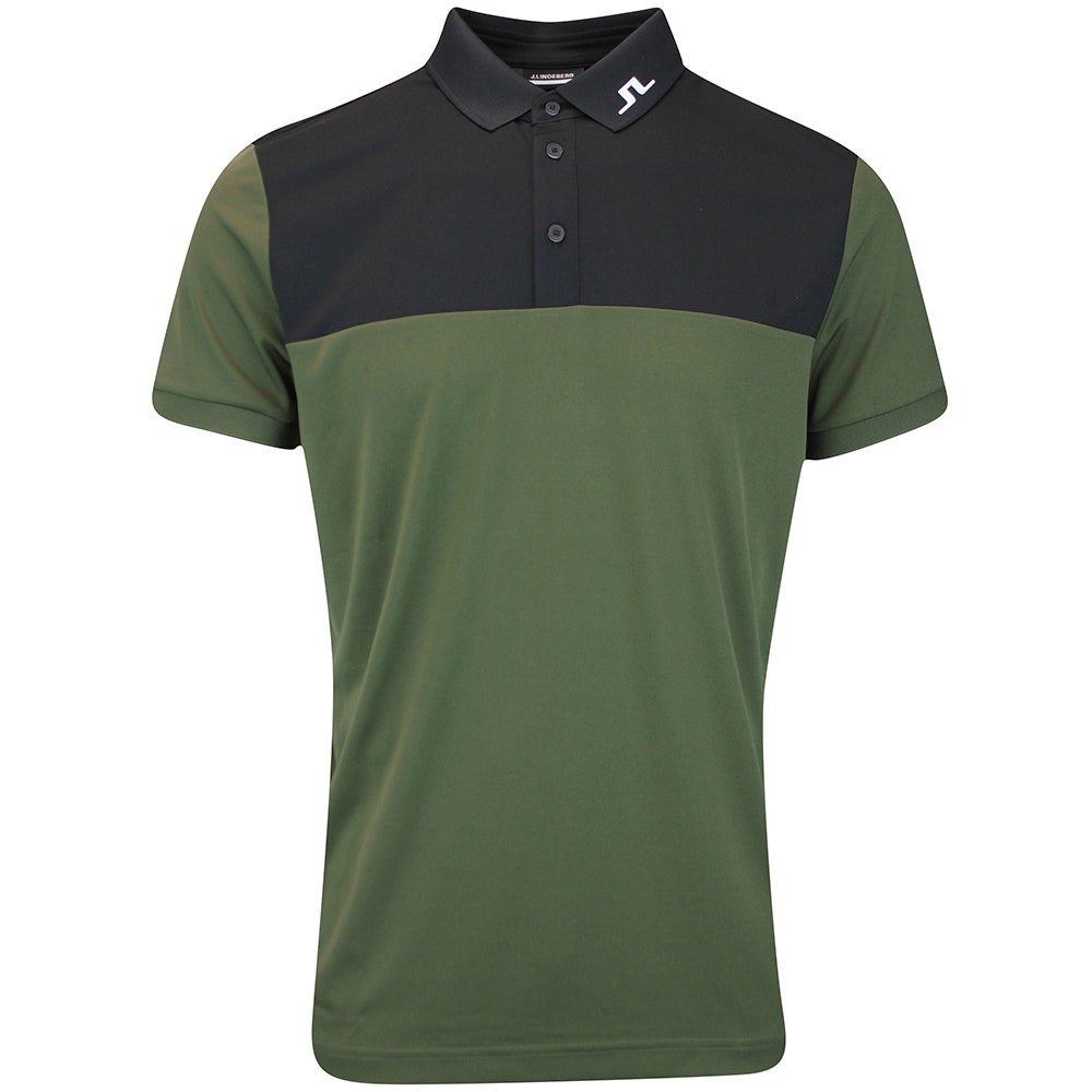 J.Lindeberg Golf Shirt - Jeff Regular Fit - Forest Green AW25