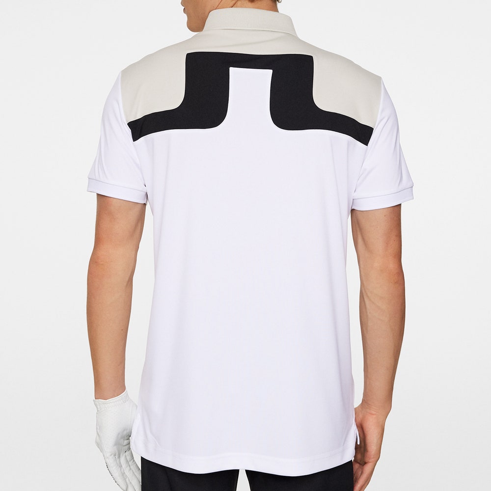 J.Lindeberg Golf Shirt - Jeff Regular Fit - White AW25