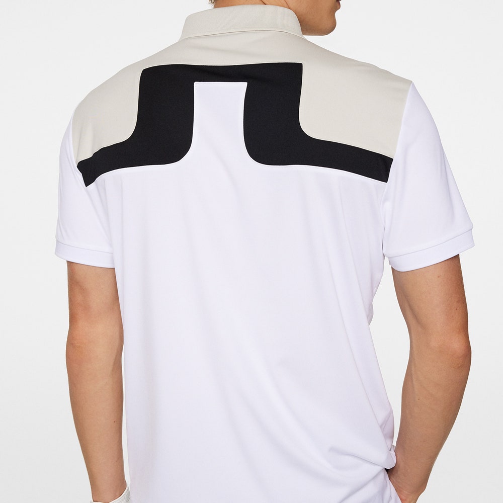 J.Lindeberg Golf Shirt - Jeff Regular Fit - White AW25