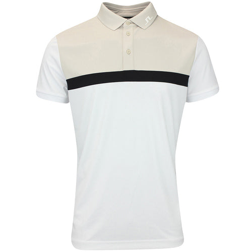 J.Lindeberg Golf Shirt - Jeff Regular Fit - White AW25