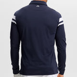 J.Lindeberg Golf Shirt - Kenny LS Stripe Polo - JL Navy AW26