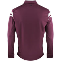 J.Lindeberg Golf Shirt - Kenny LS Stripe Polo - Winetasting AW26