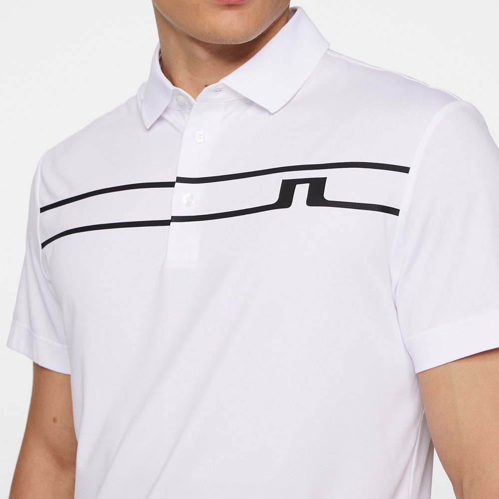 J.Lindeberg Golf Shirt - Klas Regular Fit - White AW25