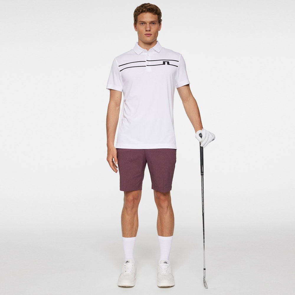 J.Lindeberg Golf Shirt - Klas Regular Fit - White AW25