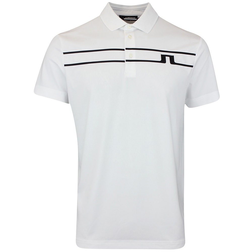 J.Lindeberg Golf Shirt - Klas Regular Fit - White AW25