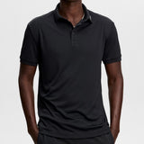 J.Lindeberg Golf Shirt - KV Print Regular Fit - Black AW26