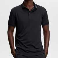 J.Lindeberg Golf Shirt - KV Print Regular Fit - Black AW26