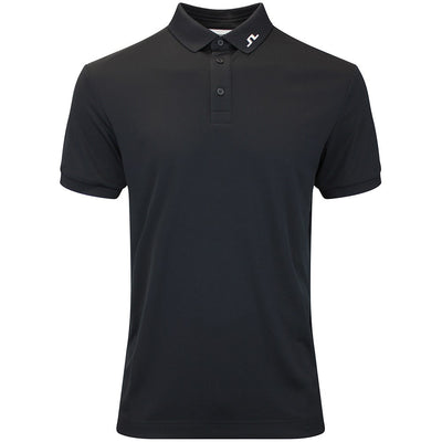 J.Lindeberg Golf Shirt - KV Print Regular Fit - Black AW26