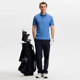 J.Lindeberg Golf Shirt - KV Print Regular Fit - Federal Blue SS26