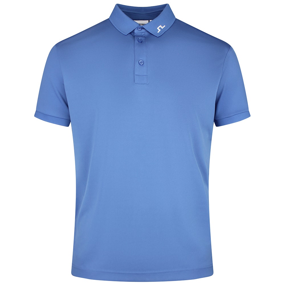 J.Lindeberg Golf Shirt - KV Print Regular Fit - Federal Blue SS26