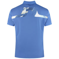 J.Lindeberg Golf Shirt - KV Print Regular Fit - Federal Blue SS26