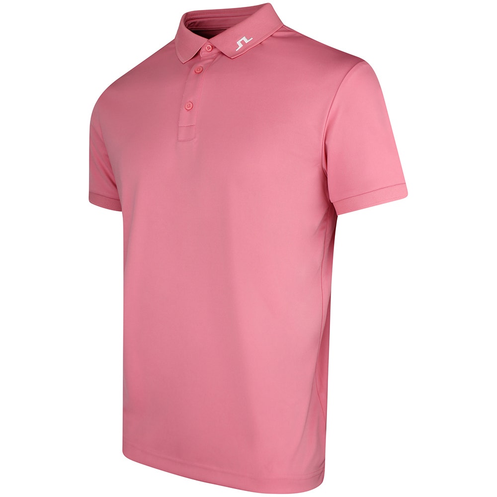J.Lindeberg Golf Shirt - KV Print Regular Fit - Flamingo Plume SS26