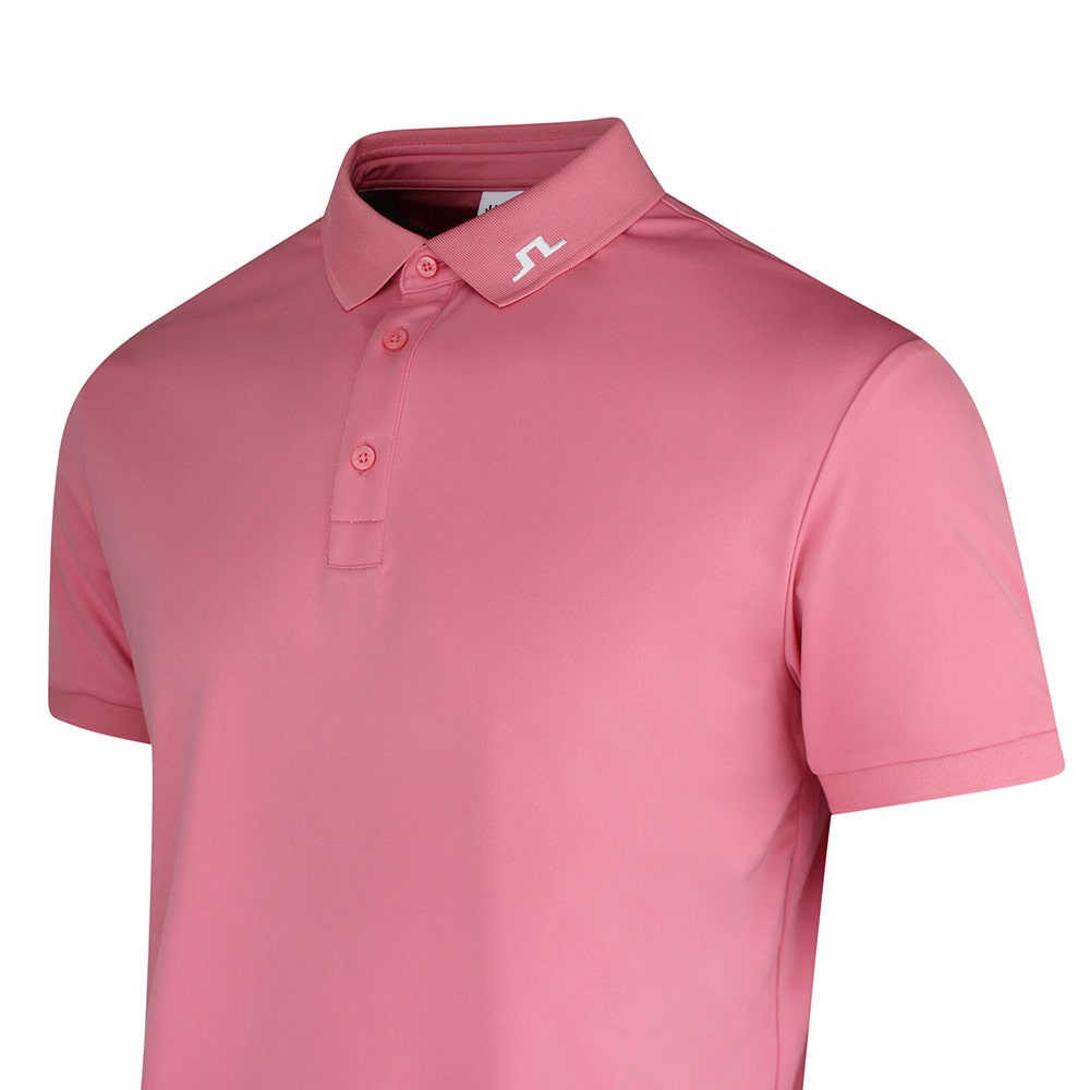 J.Lindeberg Golf Shirt - KV Print Regular Fit - Flamingo Plume SS26