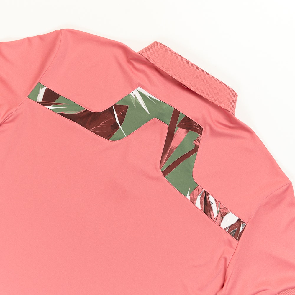 J.Lindeberg Golf Shirt - KV Print Regular Fit - Flamingo Plume SS26