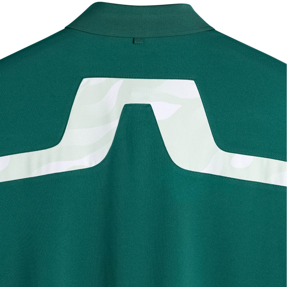J.Lindeberg Golf Shirt - KV Print Regular Fit - Forest Biome AW26