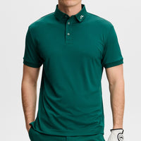 J.Lindeberg Golf Shirt - KV Print Regular Fit - Forest Biome AW26
