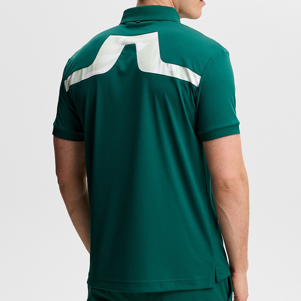J.Lindeberg Golf Shirt - KV Print Regular Fit - Forest Biome AW26