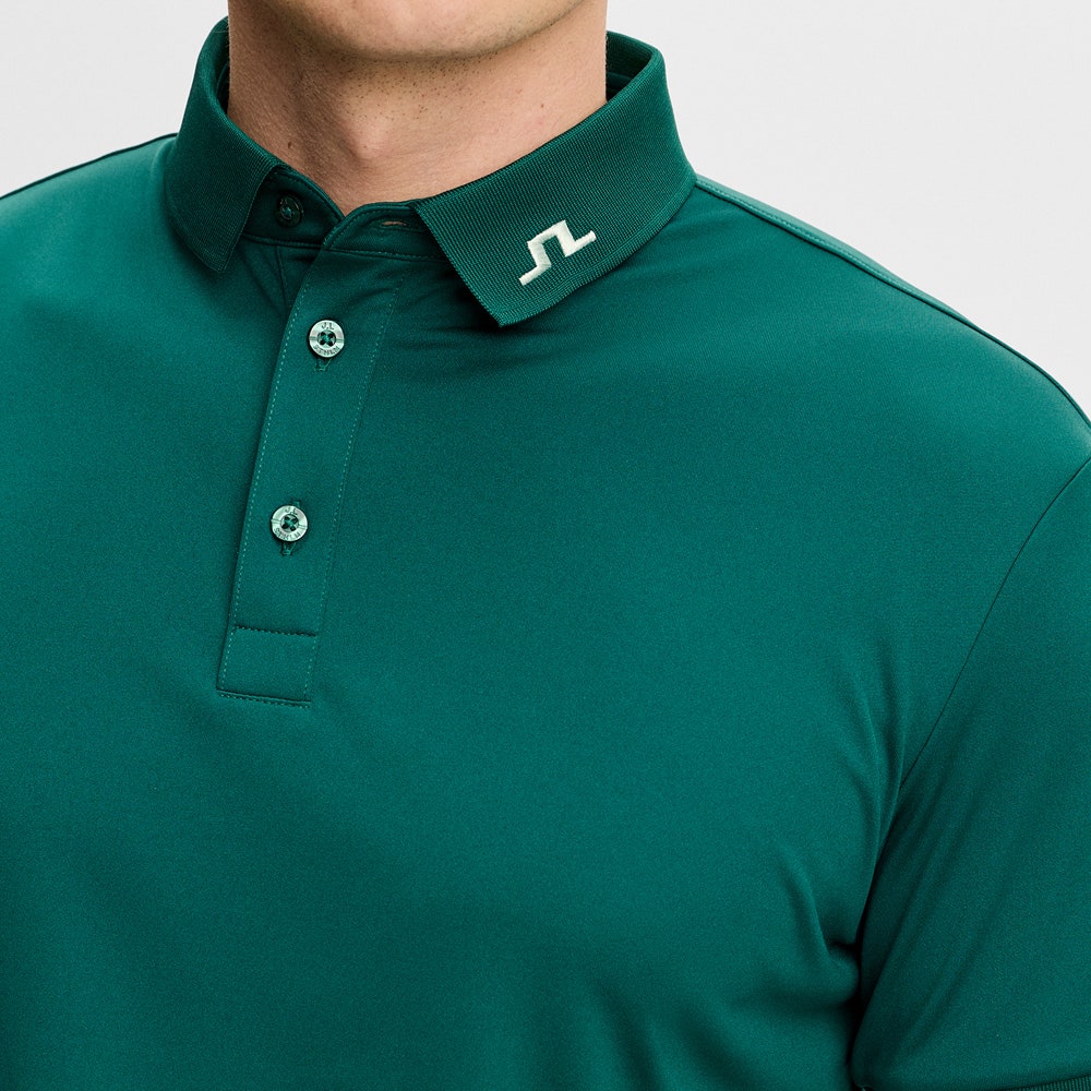 J.Lindeberg Golf Shirt - KV Print Regular Fit - Forest Biome AW26