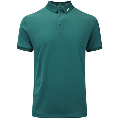 J.Lindeberg Golf Shirt - KV Print Regular Fit - Forest Biome AW26
