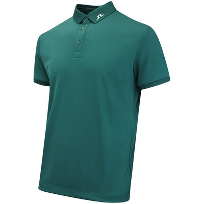 J.Lindeberg Golf Shirt - KV Print Regular Fit - Forest Biome AW26