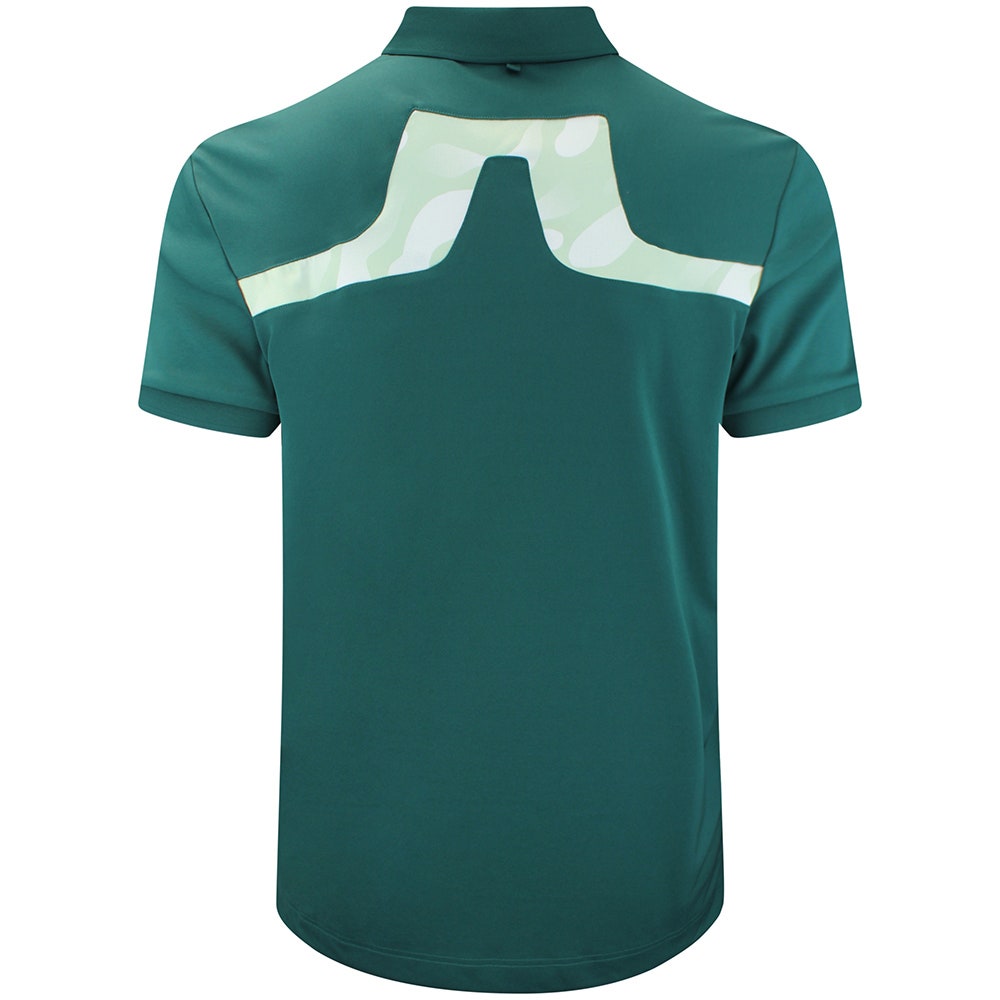 J.Lindeberg Golf Shirt - KV Print Regular Fit - Forest Biome AW26