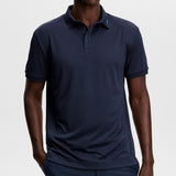 J.Lindeberg Golf Shirt - KV Print Regular Fit - JL Navy AW26
