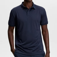 J.Lindeberg Golf Shirt - KV Print Regular Fit - JL Navy AW26