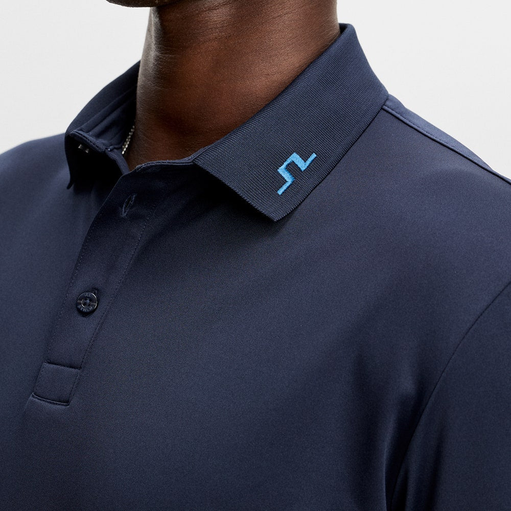 J.Lindeberg Golf Shirt - KV Print Regular Fit - JL Navy AW26